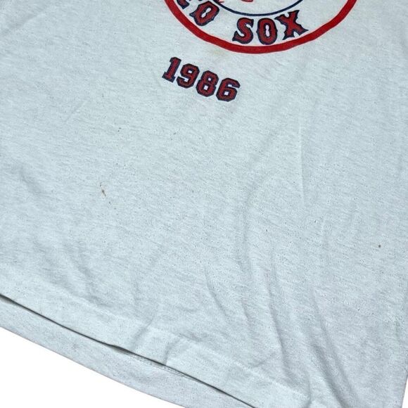 Vintage 80s Boston Red Sox 1986 Single Stitch T Shirt Medium - Picture 6 of 6